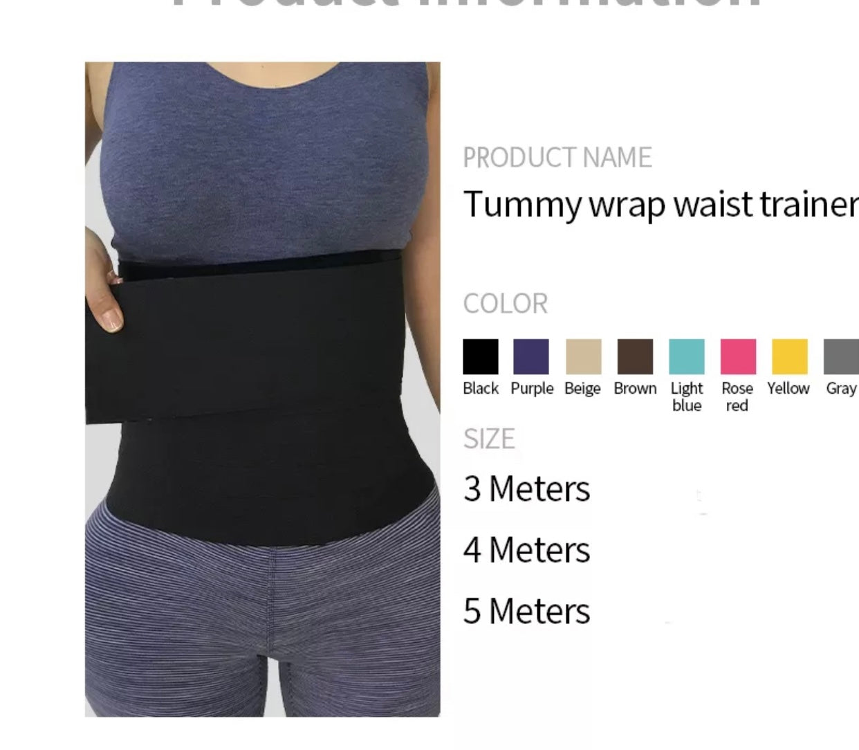 Unisex Tummy waist wrap band
